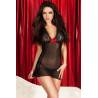 Sexy  Babydoll Trasparente con Perizoma Chemise Erotica per Donna L / XL