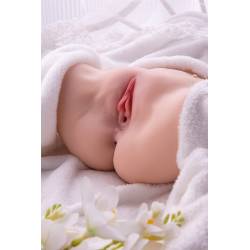 Masturbatore Realistico Vibrante Vagina e Ano in Silicone