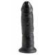 Grosso Dildo Nero di Gomma 9" King Cock Grande Fallo Realistico con Ventosa