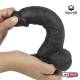 8" Silicone Dildo Nero 20 cm con Ventosa