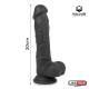 8" Silicone Dildo Nero 20 cm con Ventosa