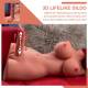 Mezzo Busto Vibrante Trans Torso Masturbatore con Pene a Spinta