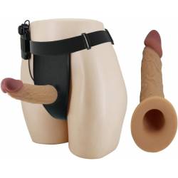 Strapon Vibrante per Uomo in Silicone con Dildo Cavo Indossabile a Cintura