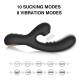 Vibratore con Succhia Clitoride - Nero