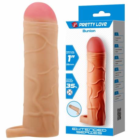 Guaina Fallica Manicotto Prolunga Pene 2,5 cm con Anello