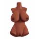 Torso Nero Masturbatore Realistico Mezzo Busto Donna in Silicone TPR