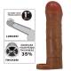 Guaina Fallica Marrone Manicotto Prolunga Pene 2,5 cm con Anello