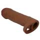 Guaina Fallica Marrone Manicotto Prolunga Pene 2,5 cm con Anello