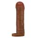 Guaina Fallica Marrone Manicotto Prolunga Pene 2,5 cm con Anello