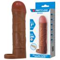Guaina Fallica Marrone Manicotto Prolunga Pene 2,5 cm con Anello