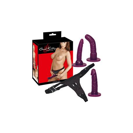 Set Strapon Cinta con 3 Dildo anche per Pegging