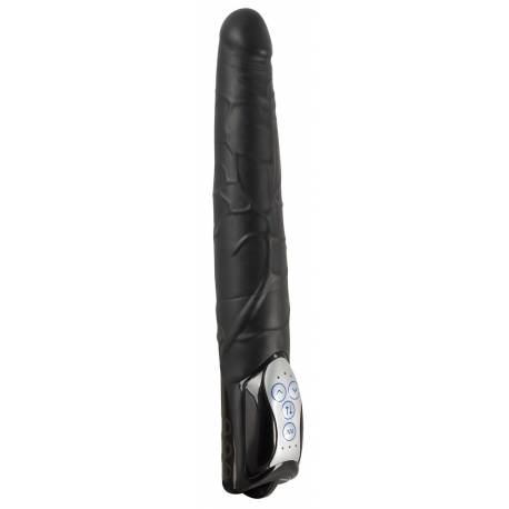 Vibratore Nero Realistico Automatico con Funzione di Spinta Su e Giù