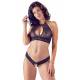 Sexy Completo Intimo Aperto con Top Trasparente e Perizoma con Catena