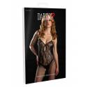 Bodystocking Aperto e Velato Misto Rete Sexy Lingerie Donna