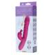 Vibratore Rabbit a Spinta per Vagina e Clitoride, Riscaldante, USB