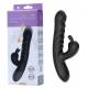 Vibratore Rabbit a Spinta per Vagina e Clitoride, USB - Nero