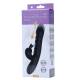 Vibratore Rabbit a Spinta per Vagina e Clitoride, USB - Nero