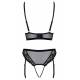 Sexy Completo Intimo Aperto con Giarrettiere