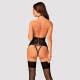 OBSESSIVE Sexy Guepiere Donna in Pizzo Nero Corsetto Intimo Aperto