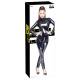 BLACK LEVEL Tuta Intera Catsuit Pelle in Vinile Nero Lucido ad Effetto Latex