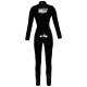 BLACK LEVEL Catsuit Pelle Lucido Tuta Intera in Vinile Nero Effetto Latex