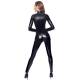 BLACK LEVEL Catsuit Pelle Lucido Tuta Intera in Vinile Nero Effetto Latex