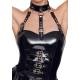 BLACK LEVEL Body con Fibbie in Vinile Lucido eff. Latex