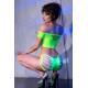 Set Top + Shorts con Intagli Verde Neon