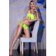 Set Top + Shorts con Intagli Verde Neon